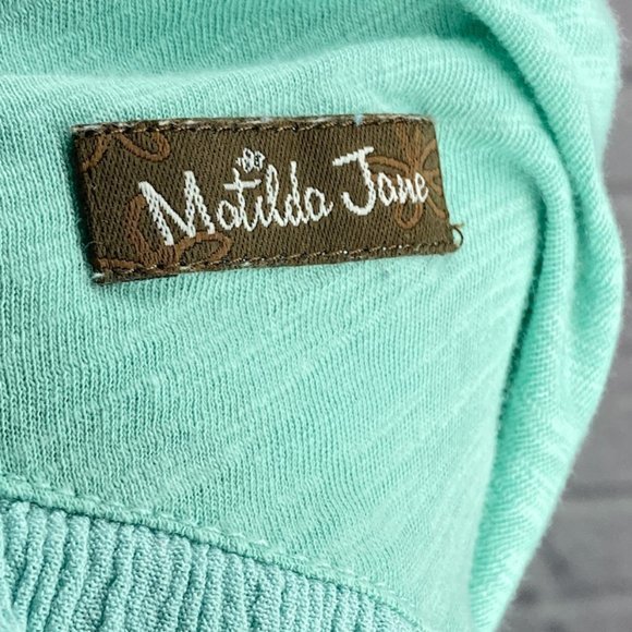 Matilda Jane Medium M Jade All Good Things Let's Go Together Ruffle Trim Top - Picture 9 of 9